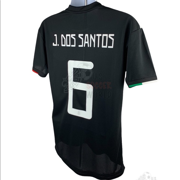 Jonathan dos Santos #6 Mexico Home Authentic Mens Soccer Jersey World Cup - Picture 5 of 11